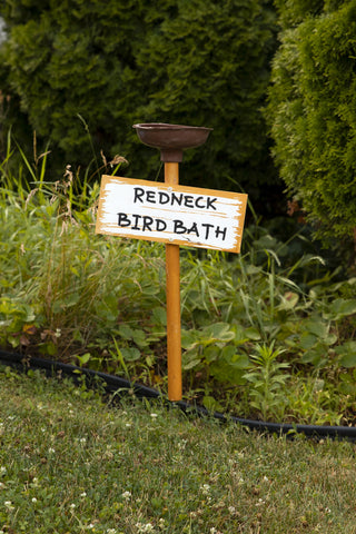 Redneck Bird Feeder / Bird Bath. Made from a Toliet Plunger!!!